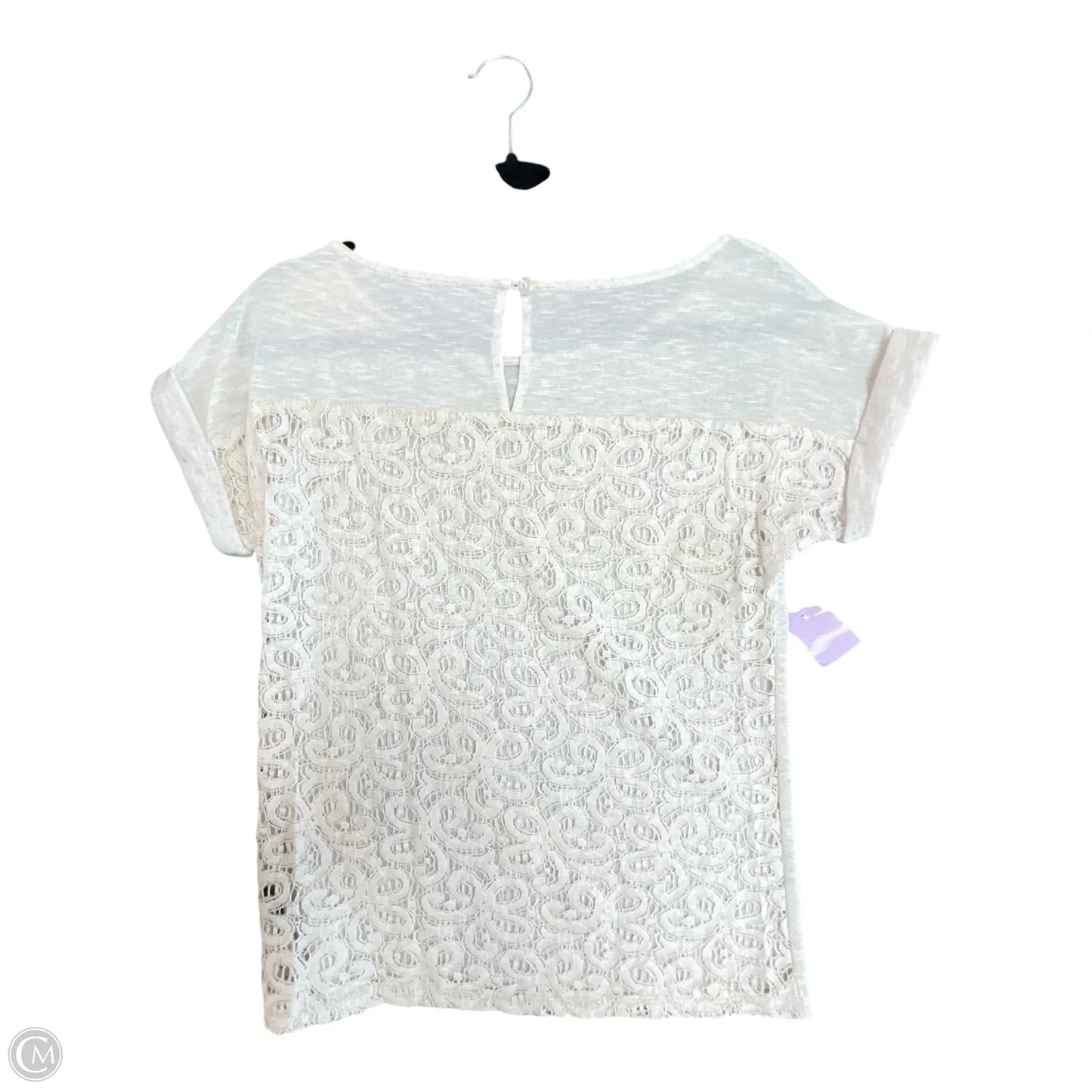 Top Short Sleeve By Limited In Cream, Size: Xs