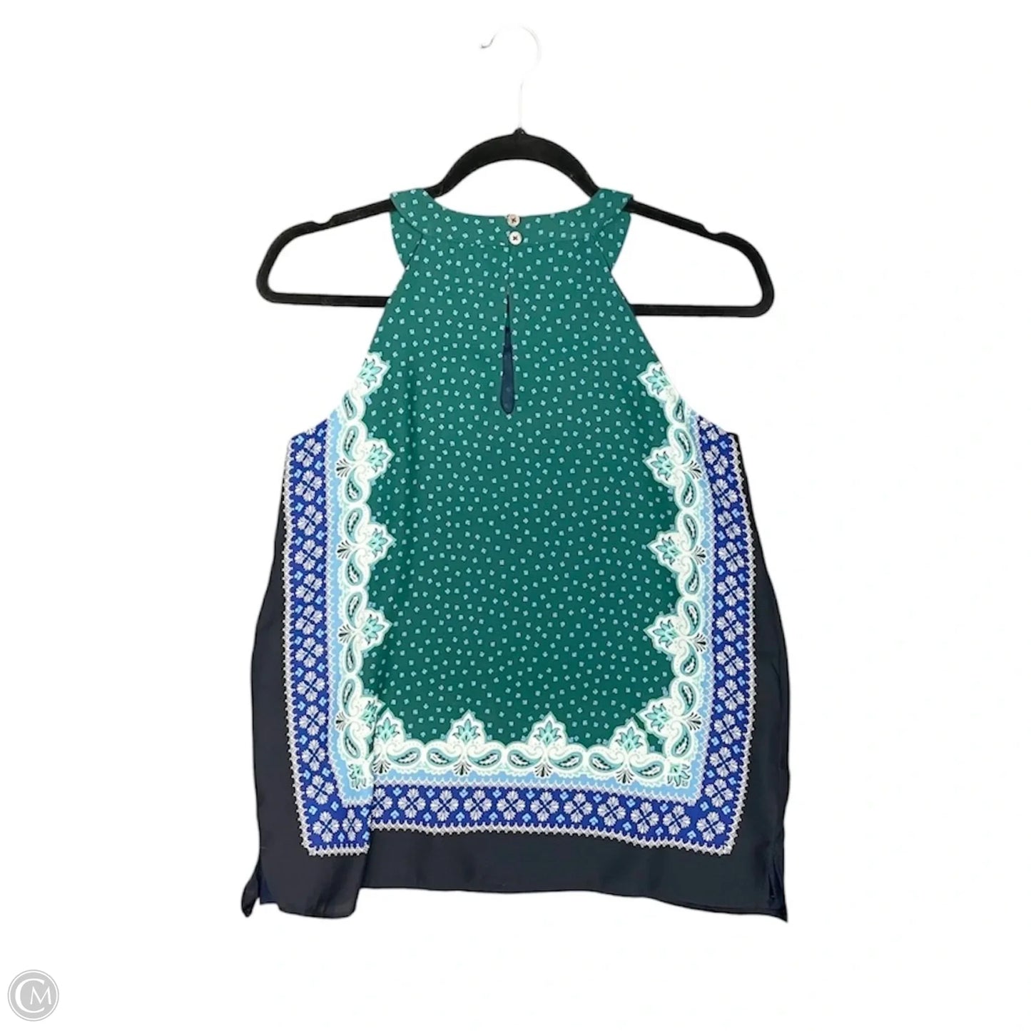 Top Sleeveless By Loft In Blue & Green, Size: Xs