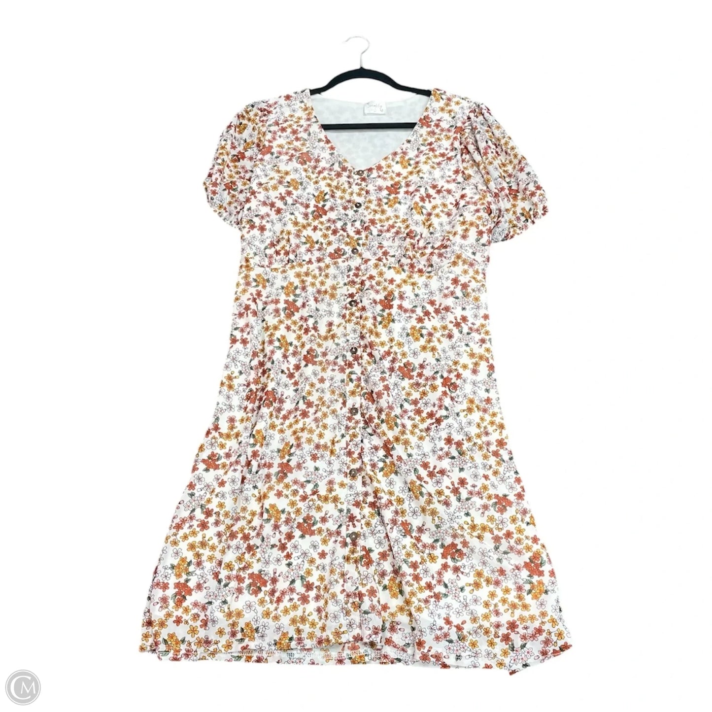 Dress Casual Short By Siren Lily In Floral Print, Size: Xl