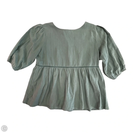 Top 3/4 Sleeve By Clothes Mentor In Green, Size: M