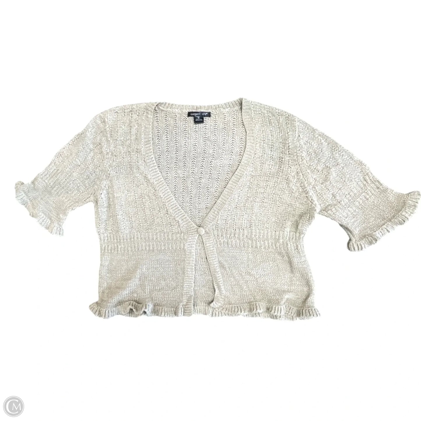 Cardigan By August Silk In Taupe, Size: Xl