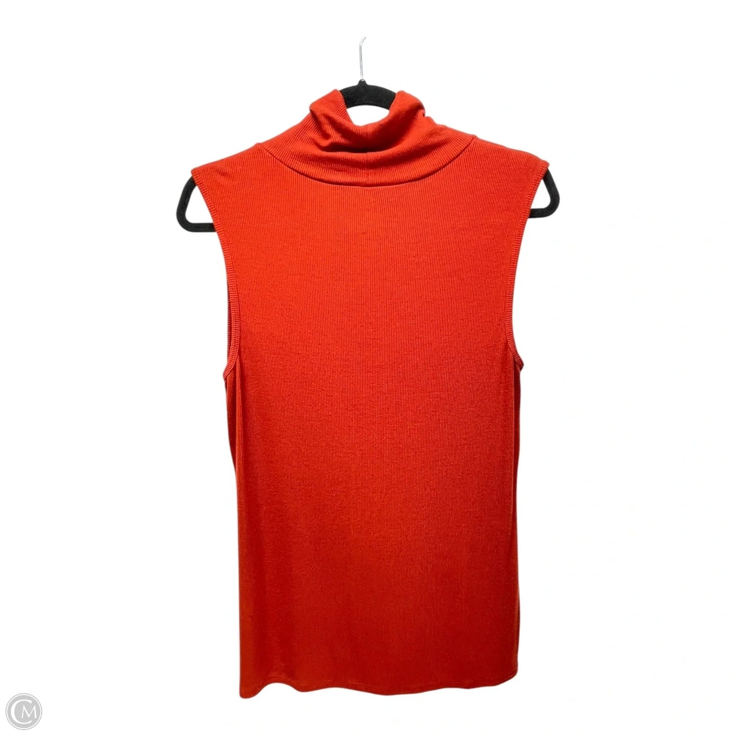 Top Sleeveless By Cato In Orange, Size: L