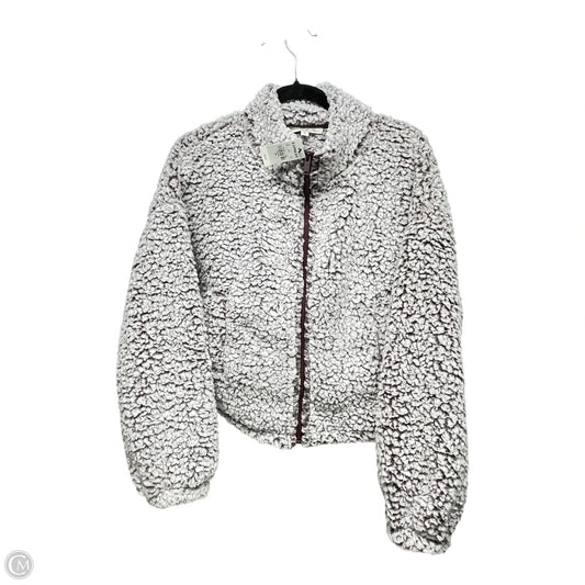 Jacket Faux Fur & Sherpa By Express In Purple & White, Size: Xs