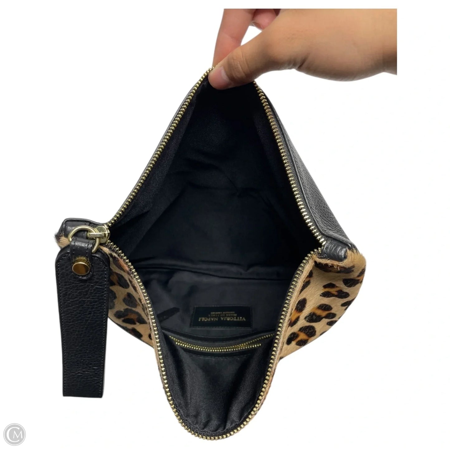 Clutch Leather By Victoria Napoli, Size: Large