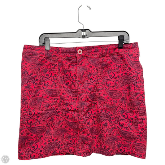 Skirt Mini & Short By Lee In Paisley Print, Size: M