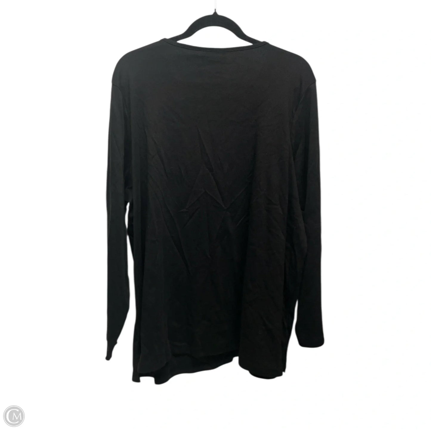 Top 3/4 Sleeve By Quaker Factory In Black, Size: 2x