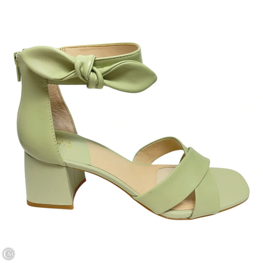 Sandals Heels Block By Alex Marie In Green, Size: 9.5