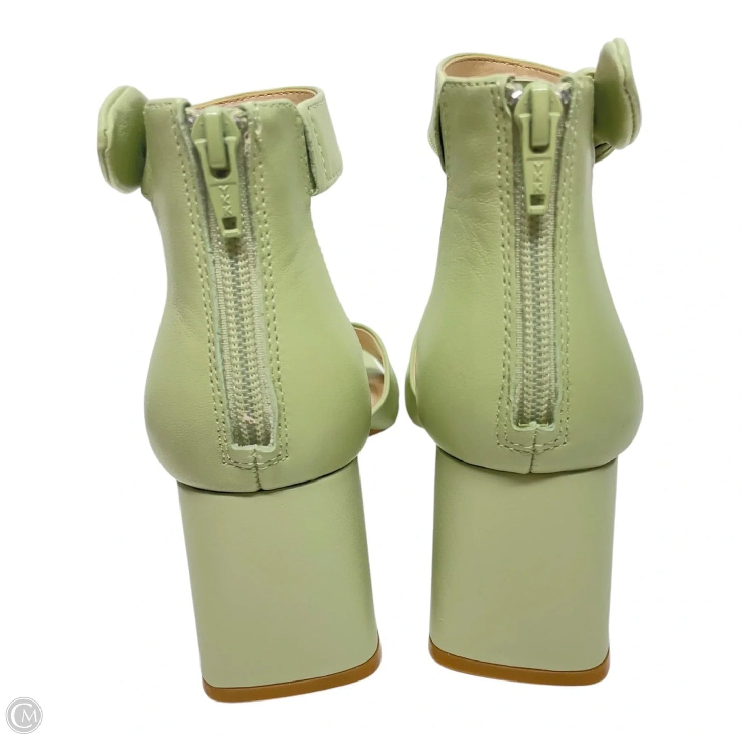 Sandals Heels Block By Alex Marie In Green, Size: 9.5