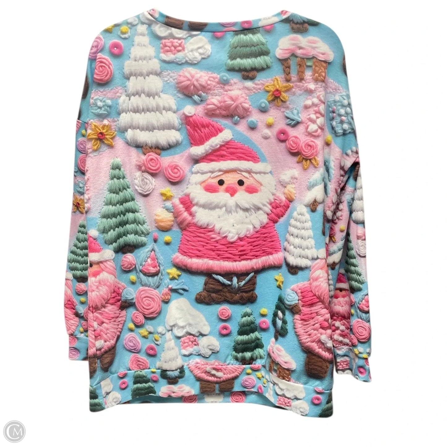 Top Long Sleeve By SANTA & YARN  In Multi-colored, Size: L