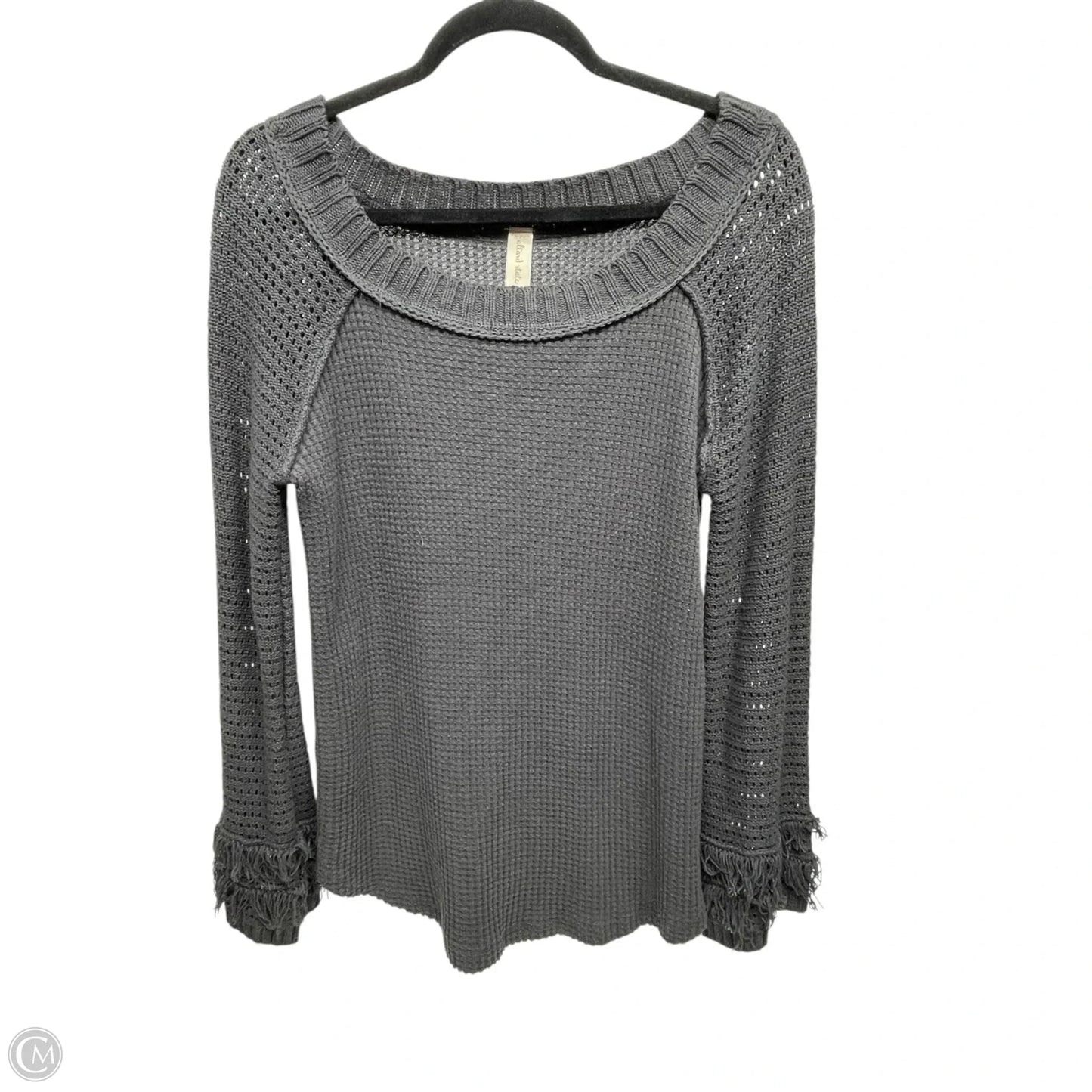 Top Long Sleeve By Altard State In Grey, Size: L