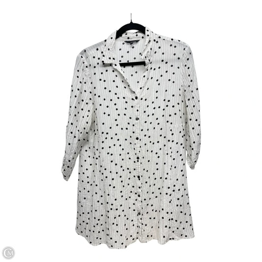 Top Long Sleeve By COUCHEL In Polkadot Pattern, Size: M