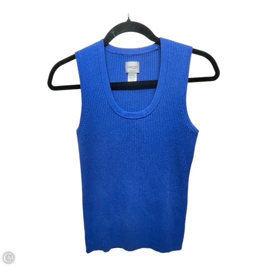 Sweater Short Sleeve By Chicos In Blue, Size: M