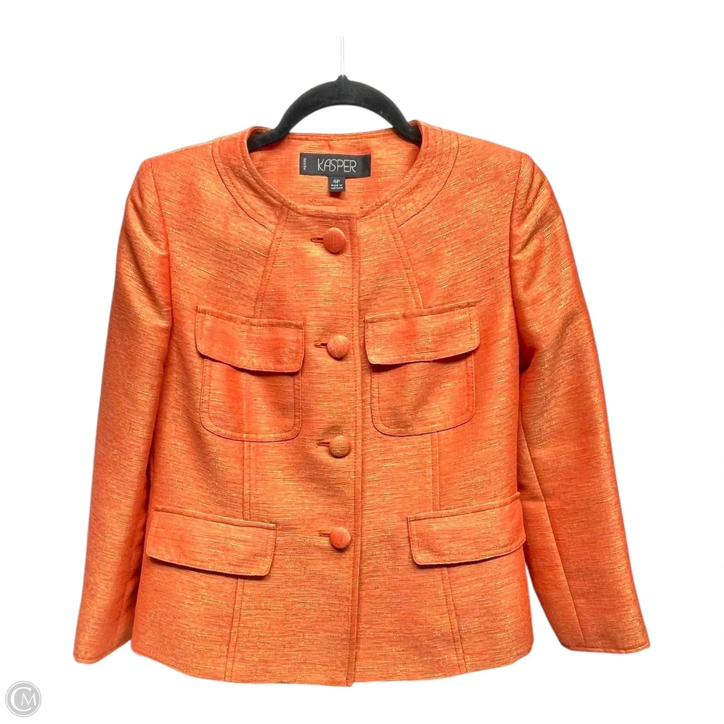 Blazer By Kasper In Orange, Size: 4p