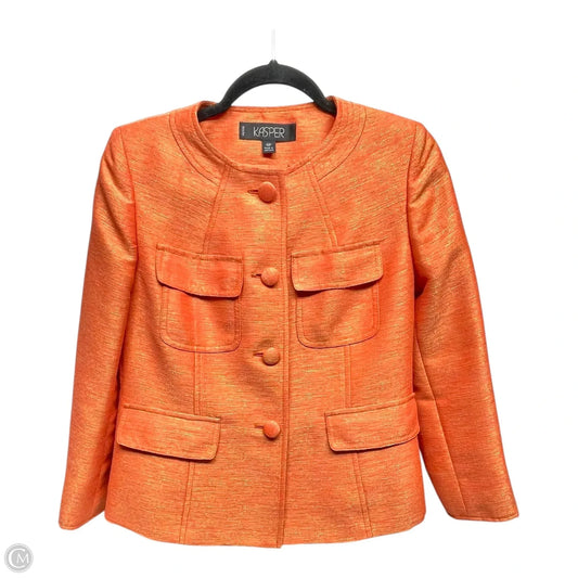 Blazer By Kasper In Orange, Size: 4p