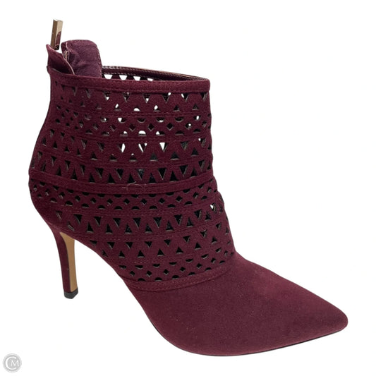 Boots Ankle Heels By White House Black Market In Maroon, Size: 6