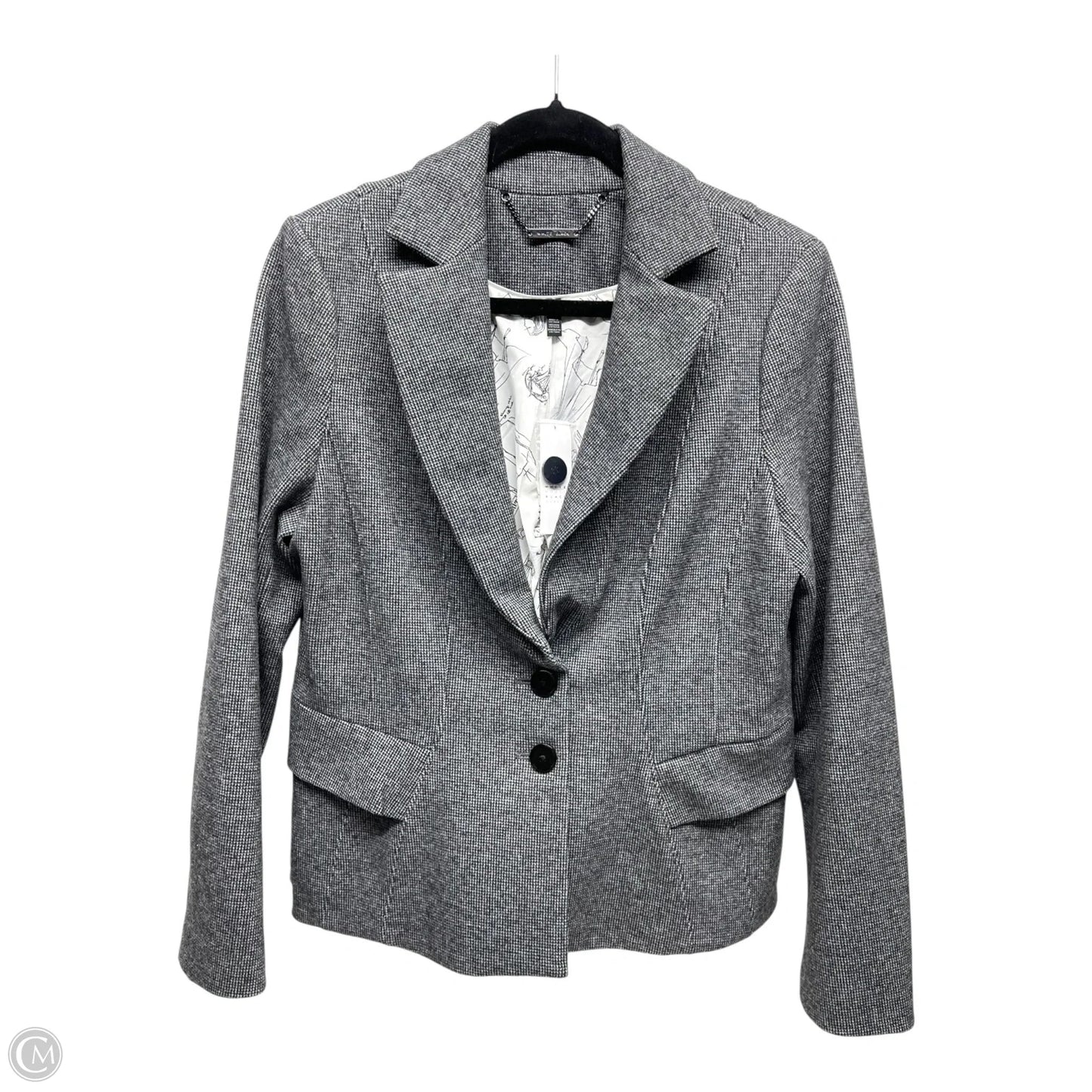 Blazer By White House Black Market In Black & Grey, Size: 12