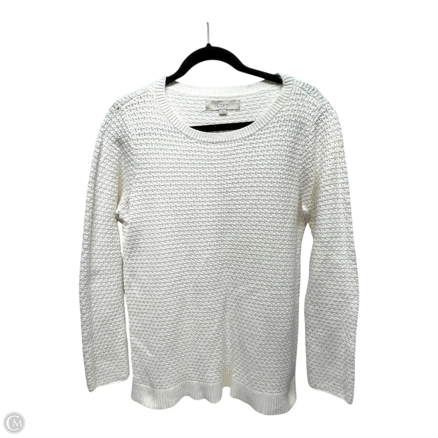 Sweater By Loft In White, Size: L