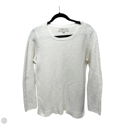 Sweater By Loft In White, Size: L