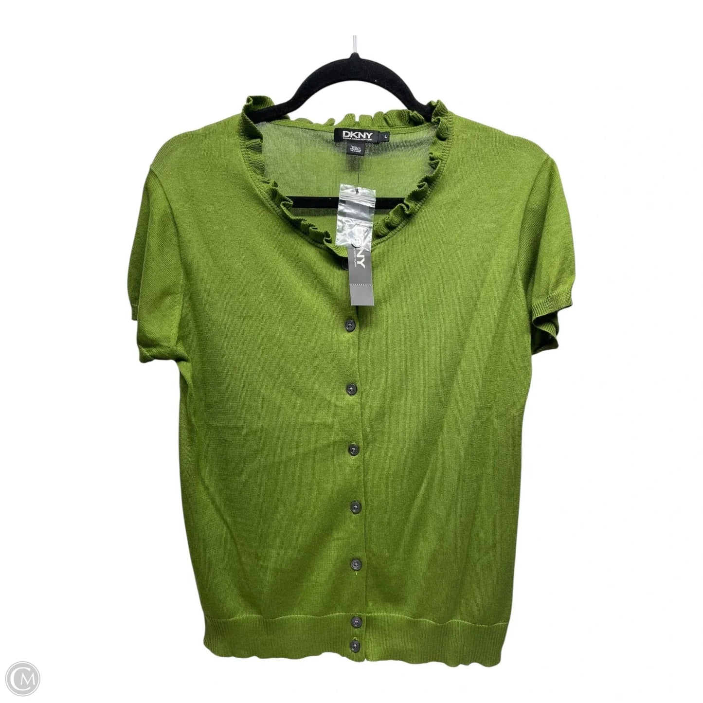 Cardigan By Dkny In Green, Size: L