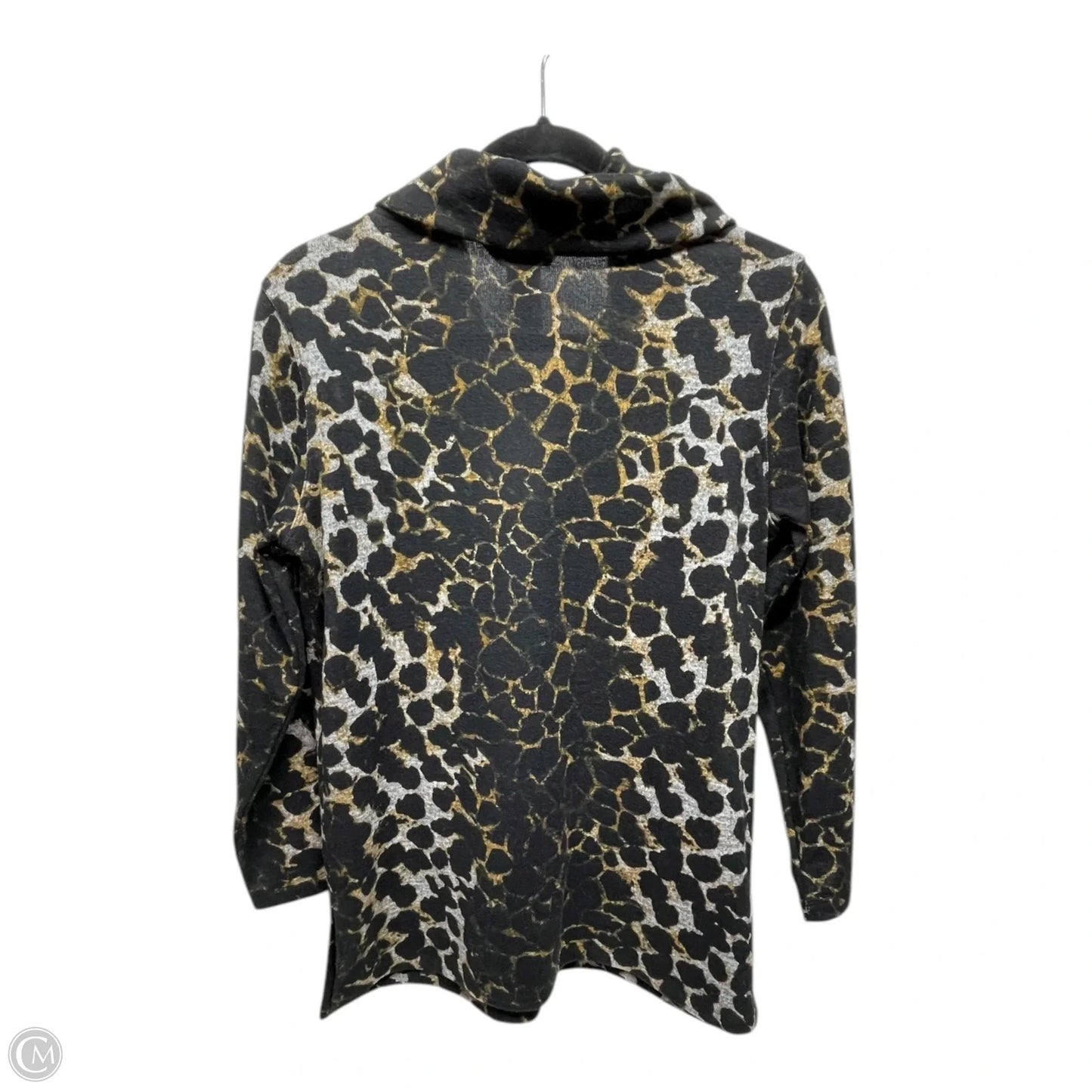 Top Long Sleeve By Ali Miles In Animal Print, Size: Mp