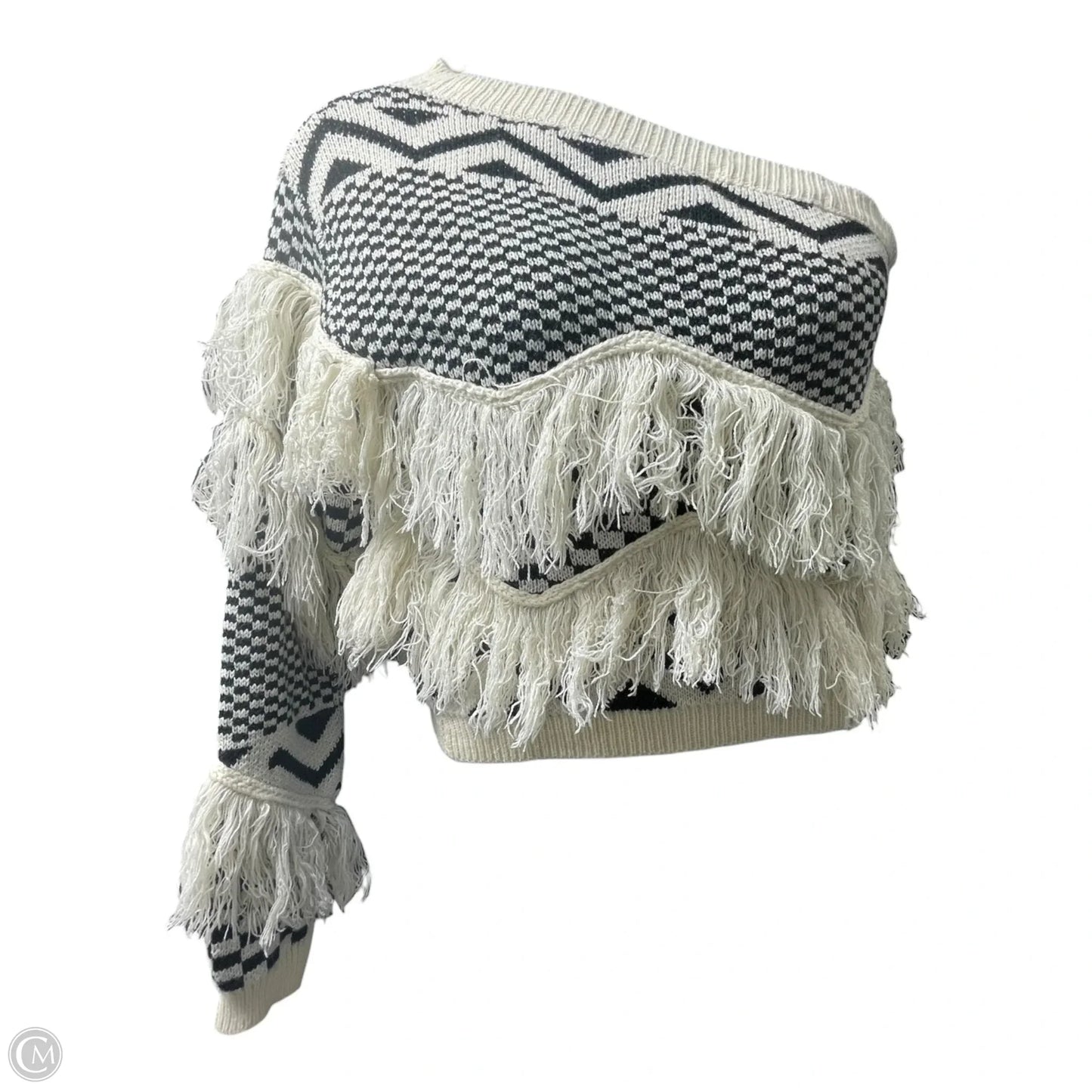 Sweater By Hazel And Olive In Black & Cream, Size: L