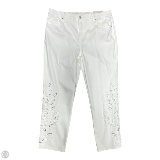 Jeans Boyfriend By Chicos In White, Size: 16