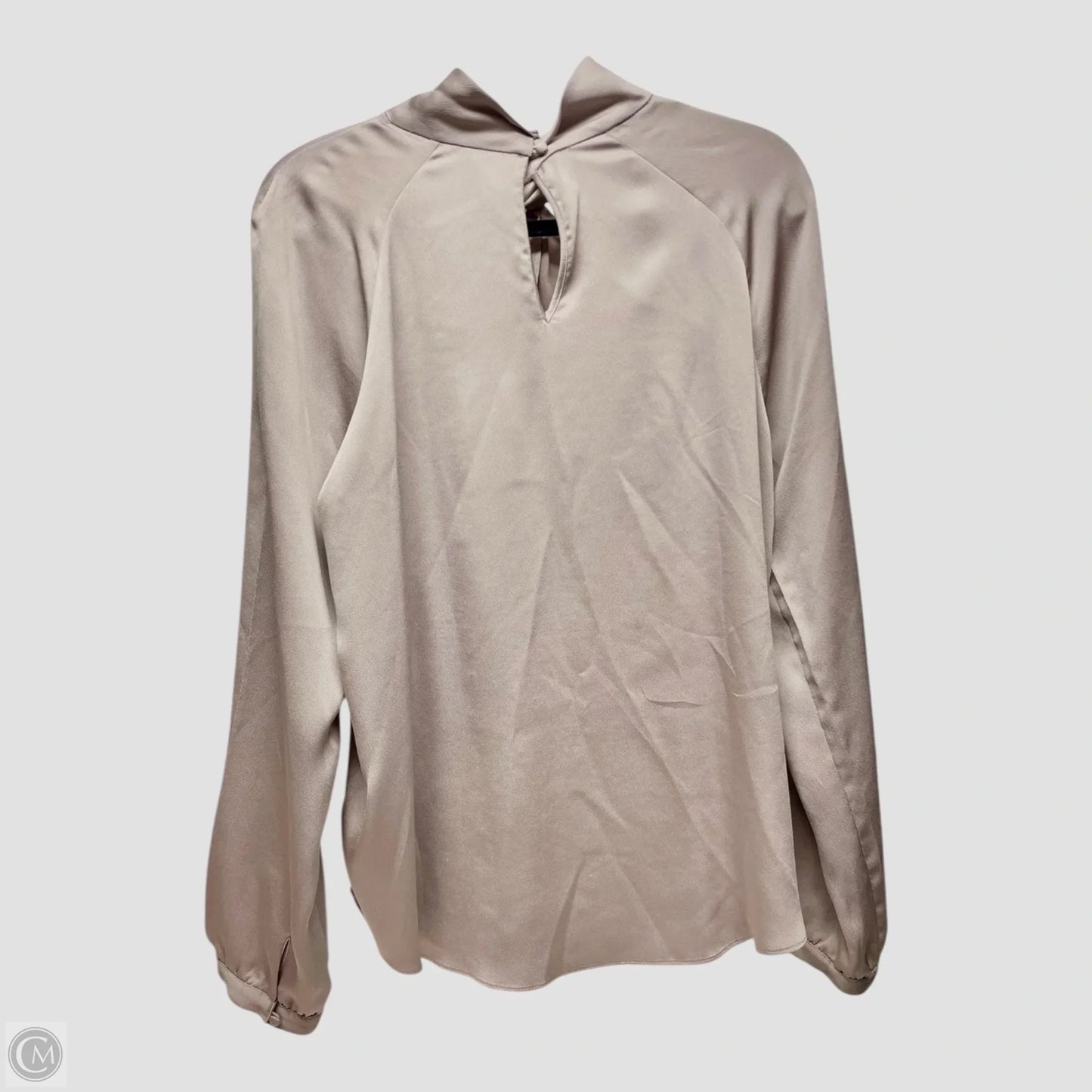 Blouse Long Sleeve By Banana Republic In Grey, Size: L