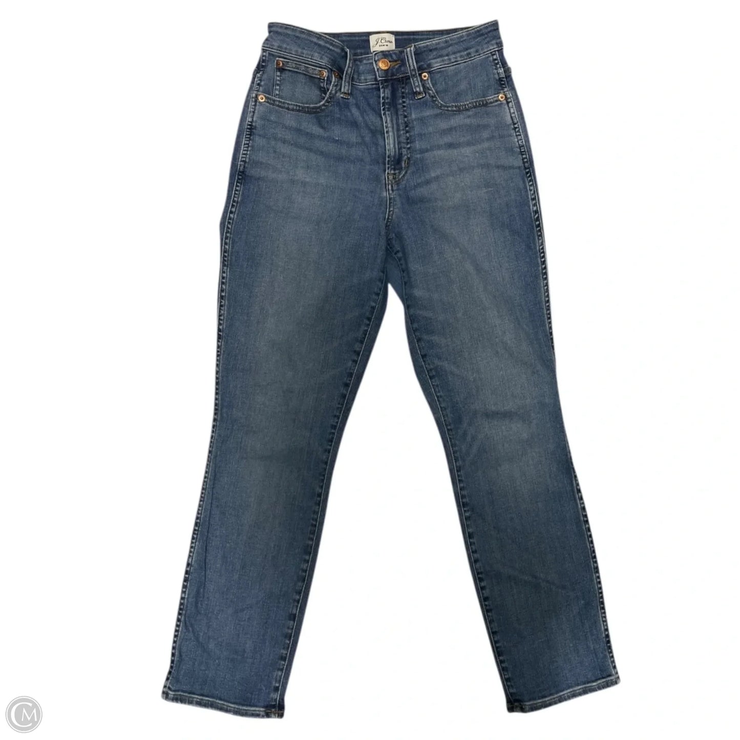 Jeans Straight By J. Crew In Blue Denim, Size: 4