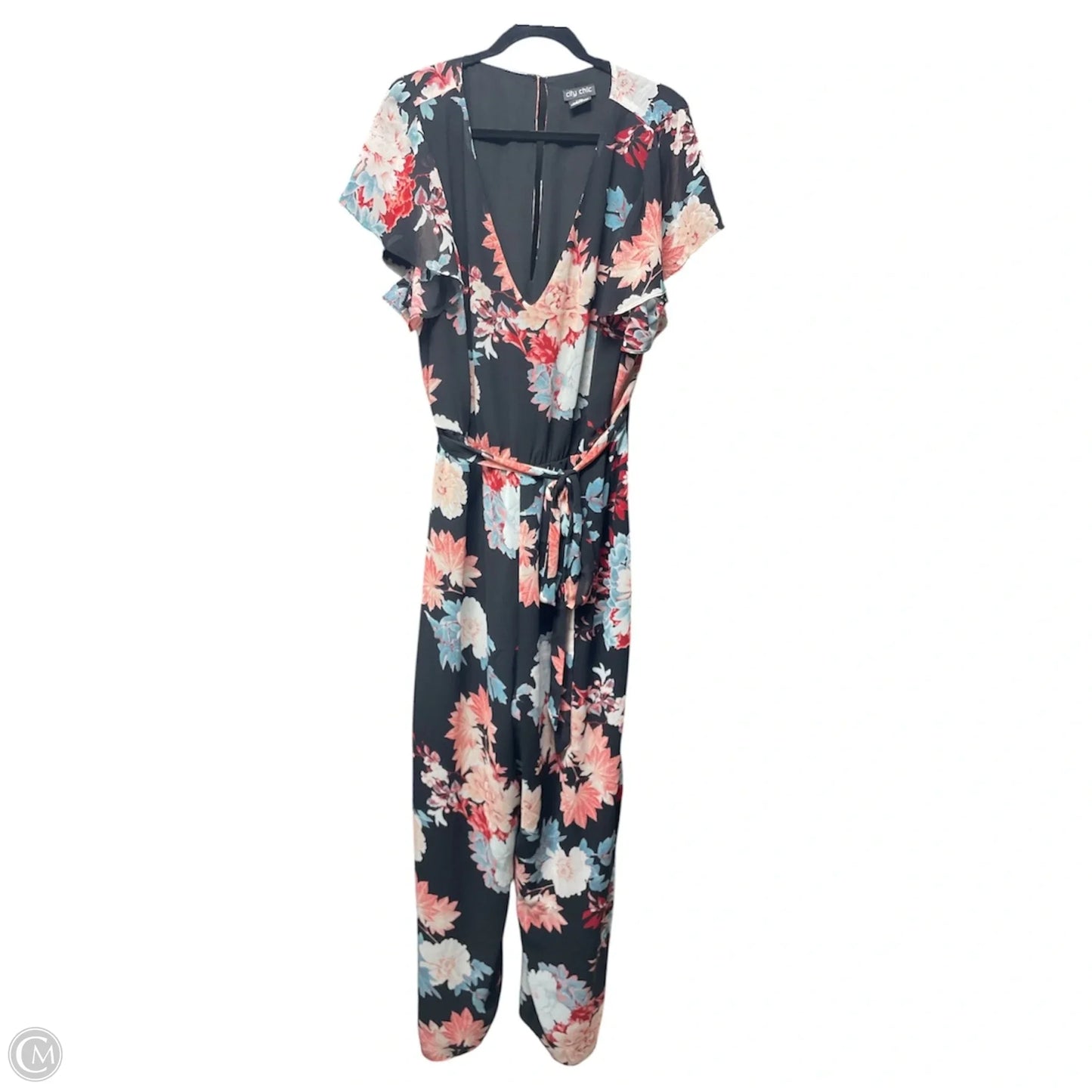 Jumpsuit By City Chic In Floral Print, Size: 20