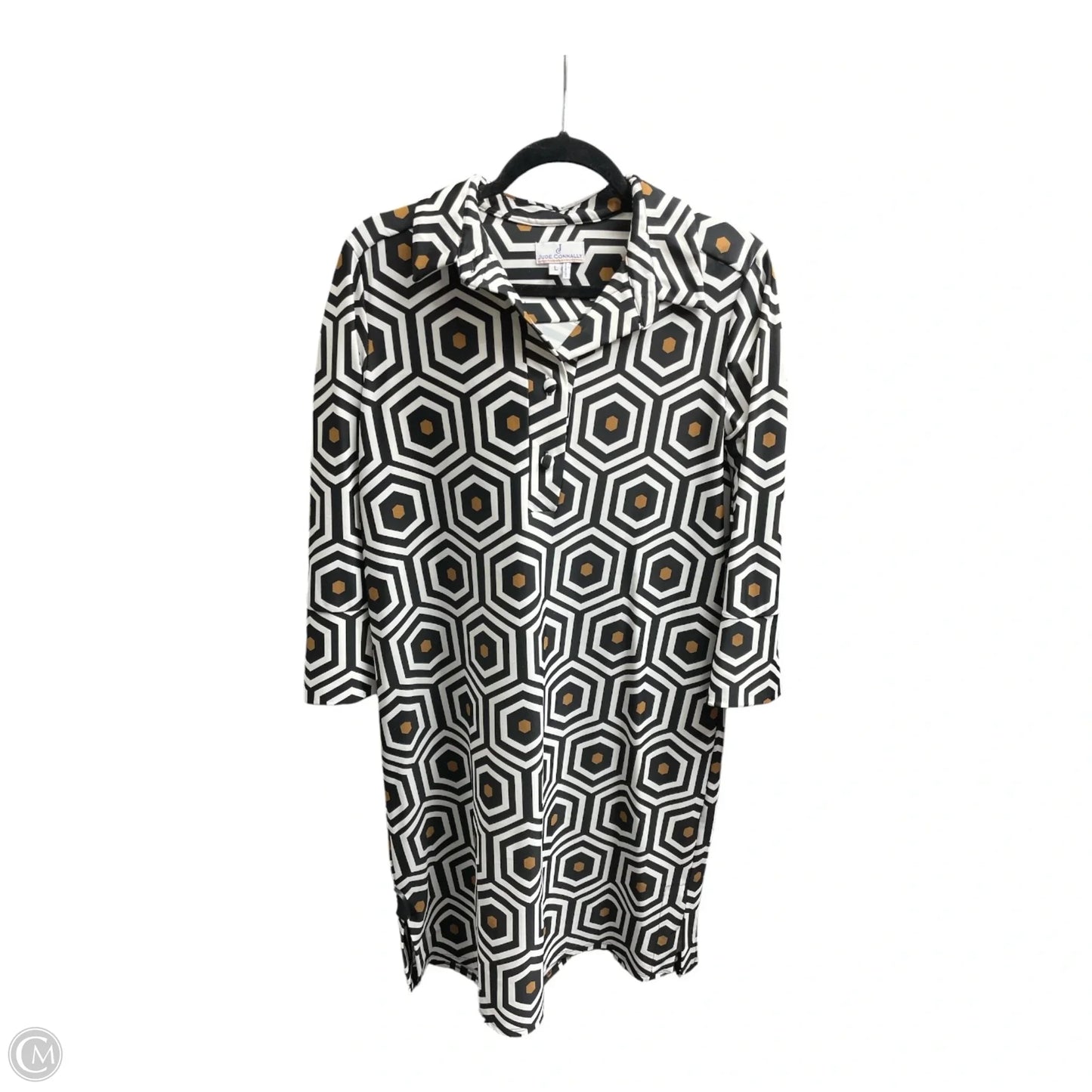 Dress Casual Short By Jude Connally In Geometric Pattern, Size: L