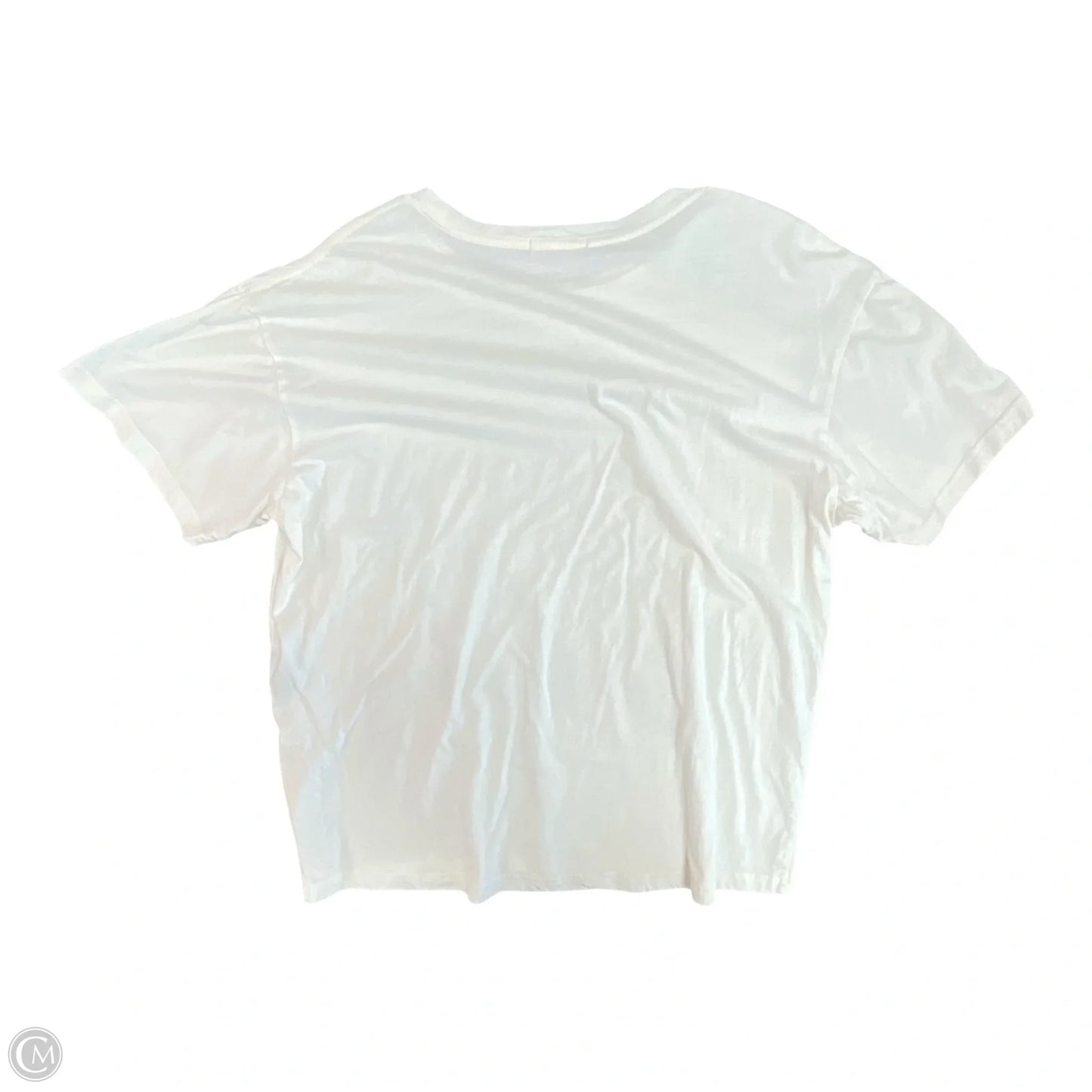 Top Short Sleeve Basic By 7 For All Mankind In Black & Cream, Size: Xl