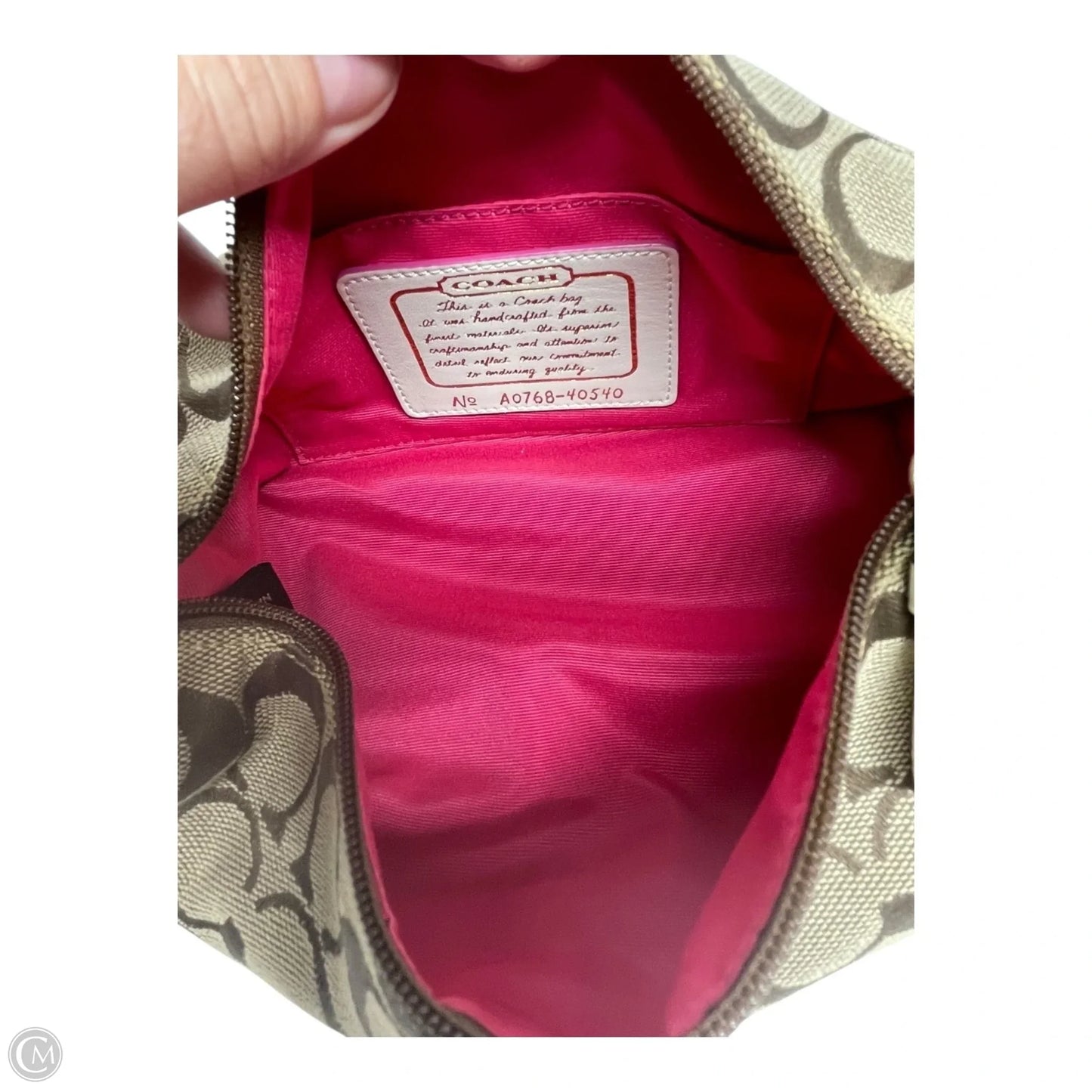 Handbag Designer By Coach, Size: Small