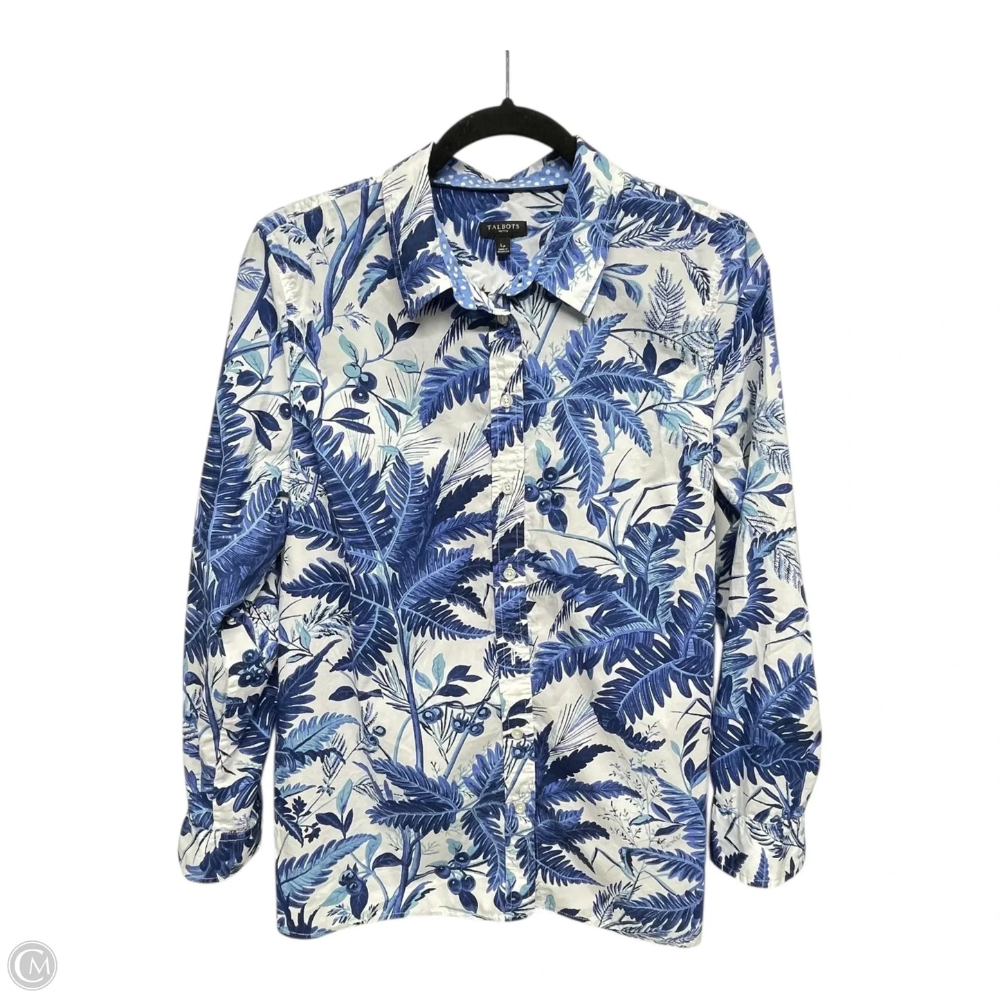 Top Long Sleeve By Talbots In Floral Print, Size: L