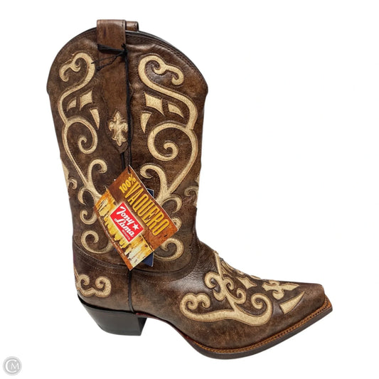 Boots Western By Tony Lama In Brown & Cream, Size: 9