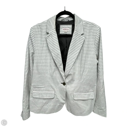 Blazer By Merona In Striped Pattern, Size: Xl