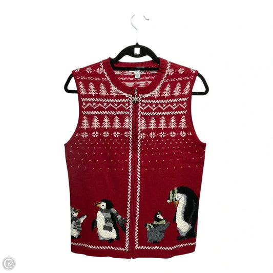 Vest Other By Charter Club In Red, Size: M