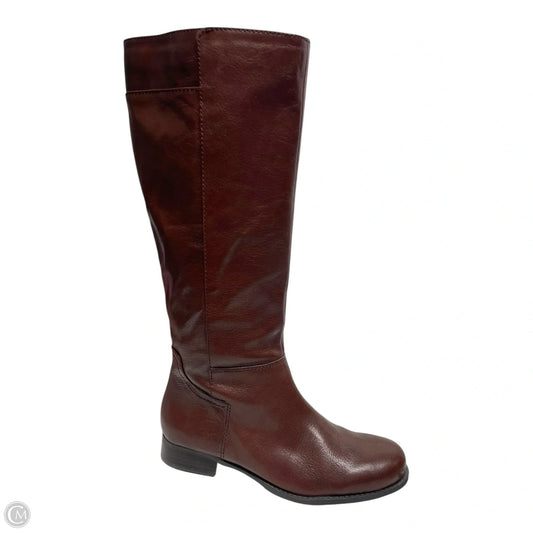 Boots Knee Flats By Nine West In Brown, Size: 7