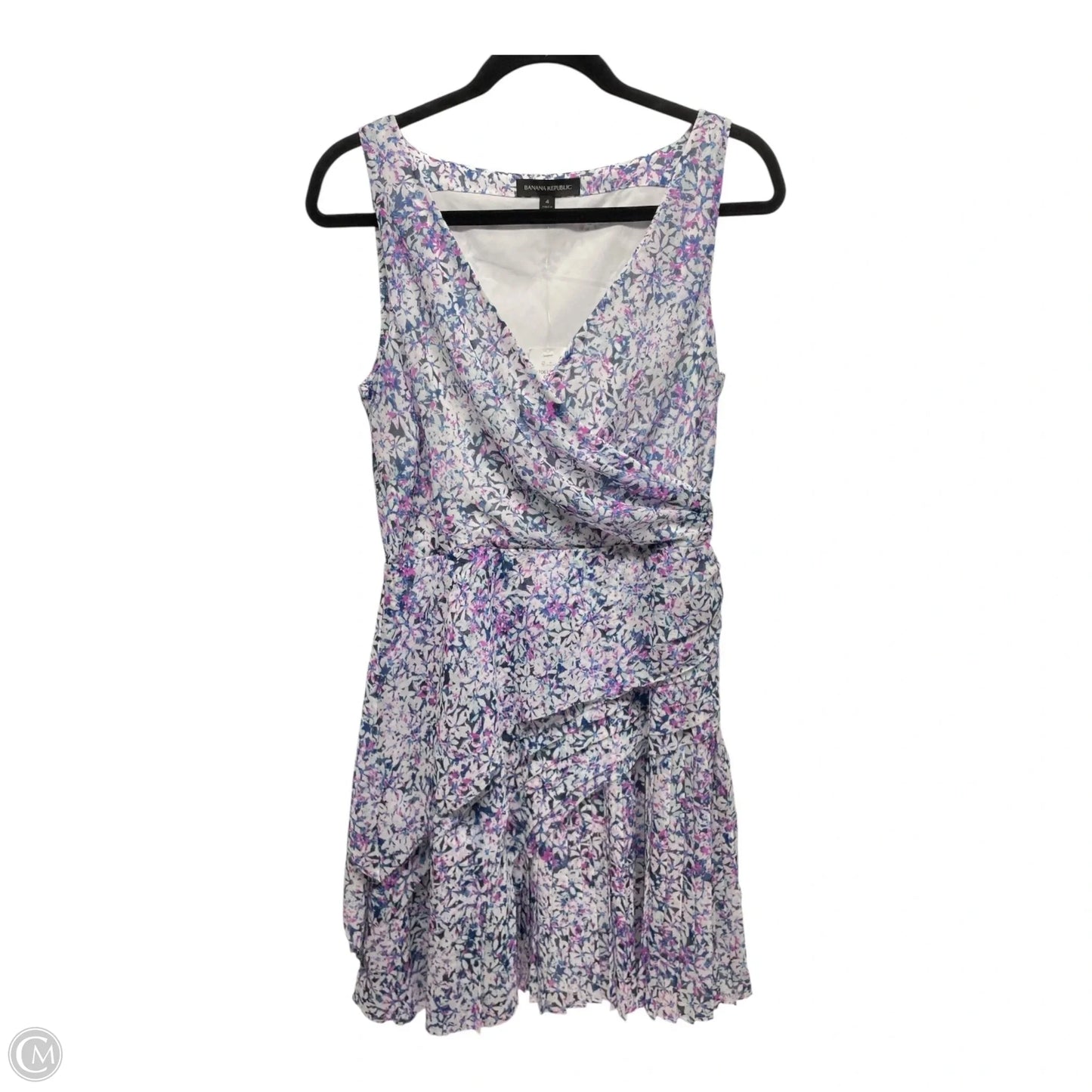 Dress Casual Short By Banana Republic In Blue & Pink, Size: 4