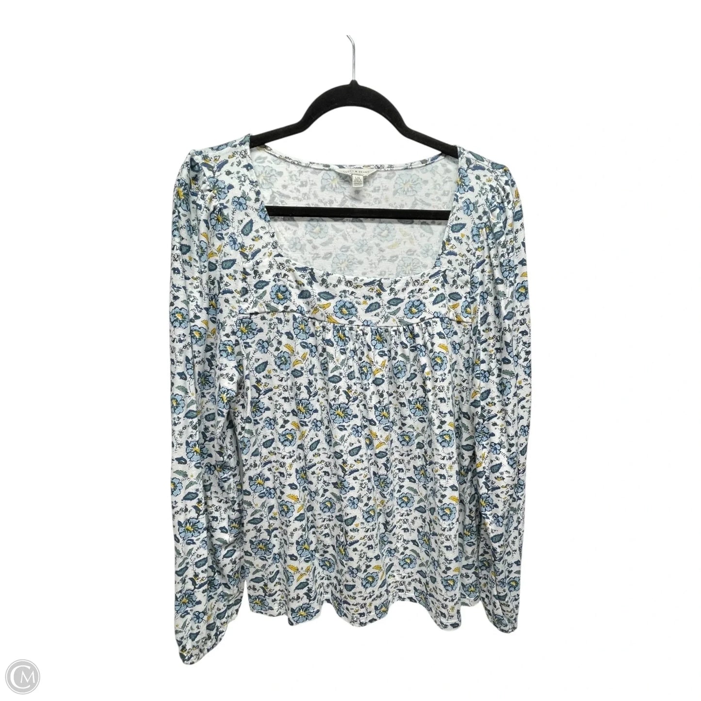 Top Long Sleeve By Lucky Brand In Floral Print, Size: L