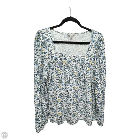 Top Long Sleeve By Lucky Brand In Floral Print, Size: L