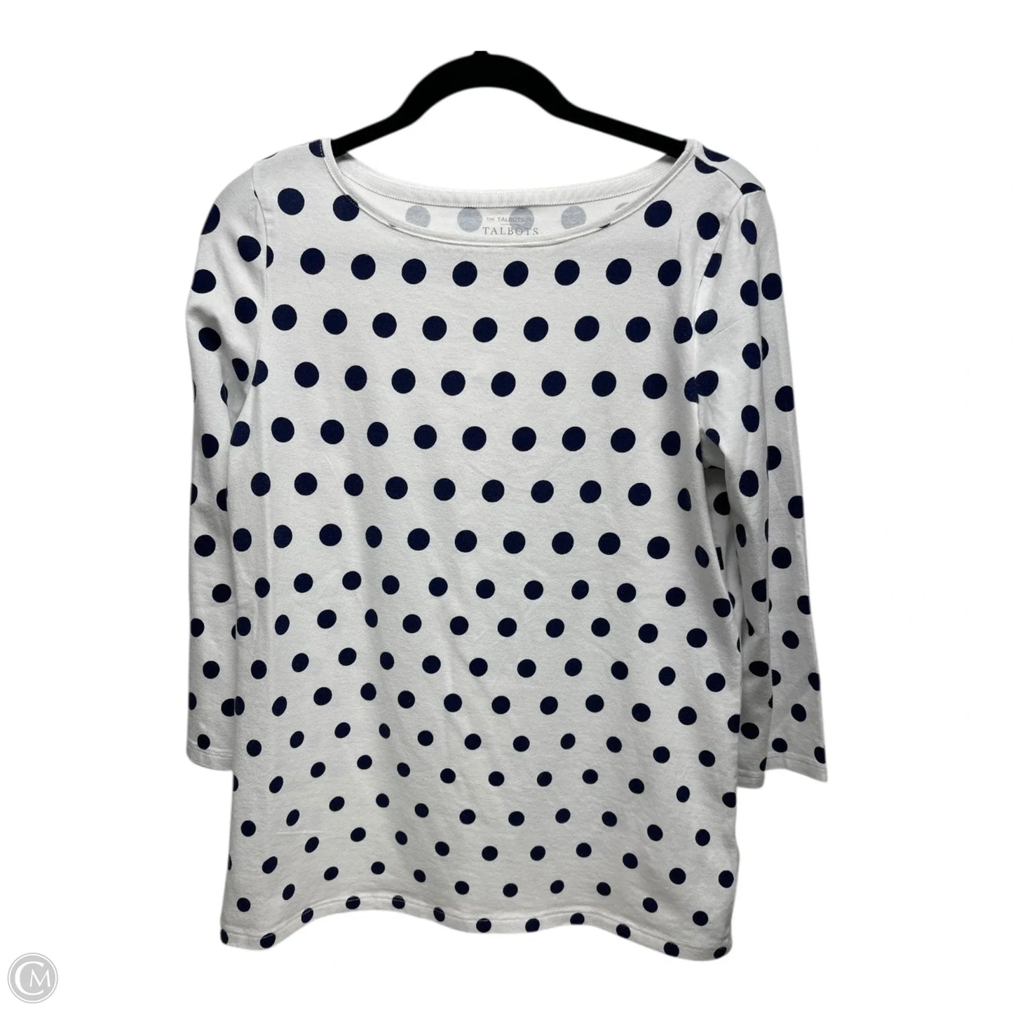 Top 3/4 Sleeve By Talbots In Polkadot Pattern, Size: M