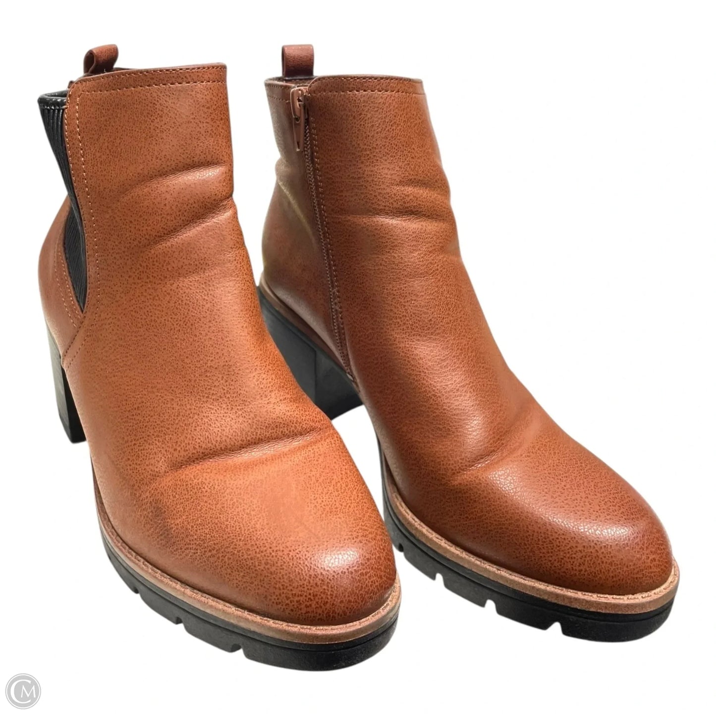 Boots Ankle Heels By Naturalizer In Brown, Size: 9