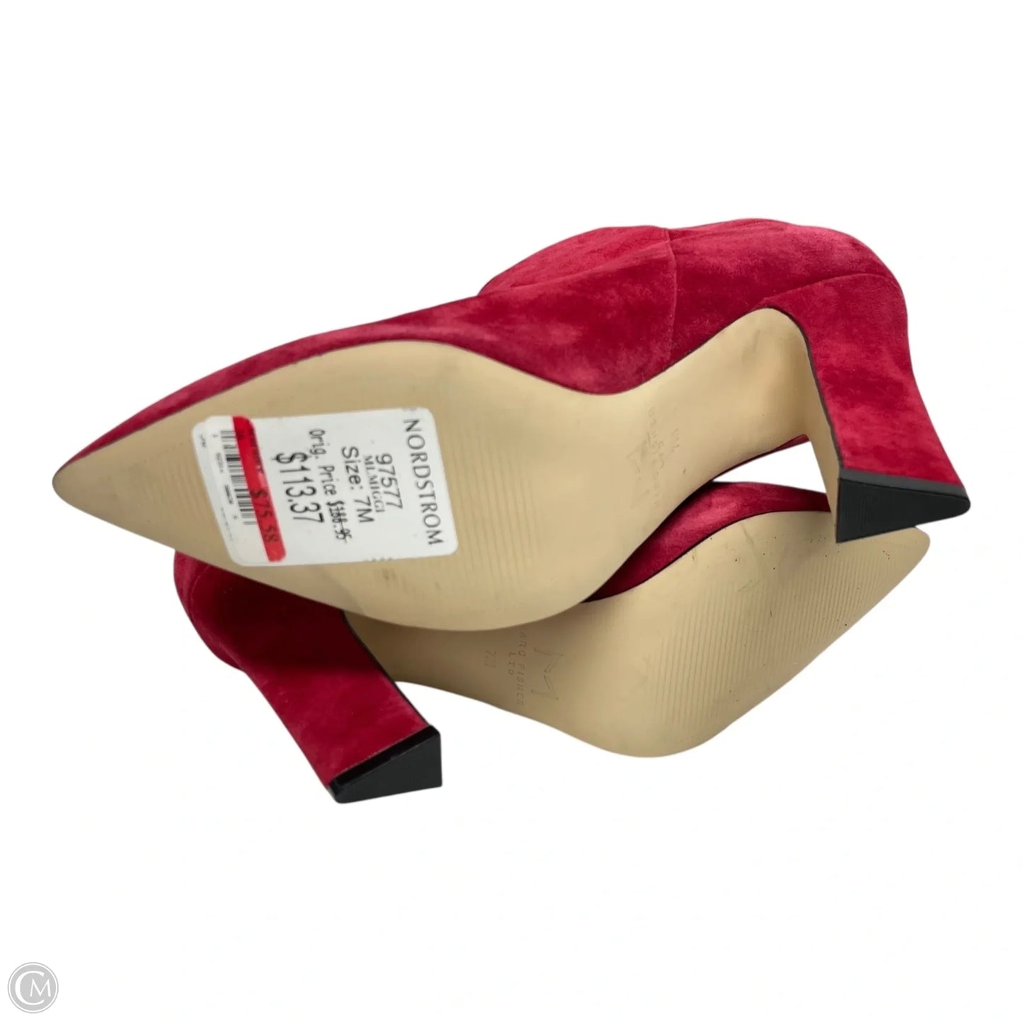 Boots Ankle Heels By Marc Fisher In Red, Size: 7