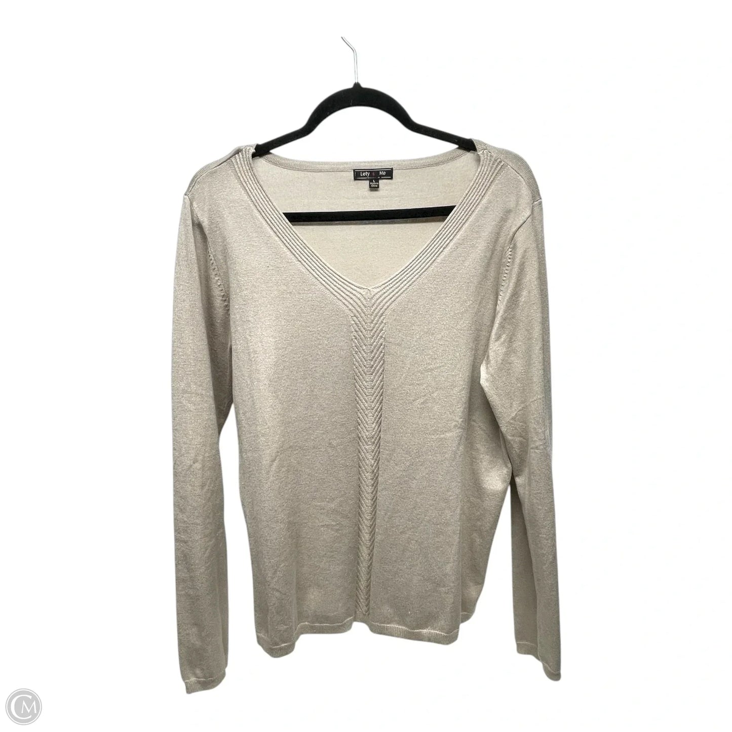 Sweater By Clothes Mentor In Beige, Size: L