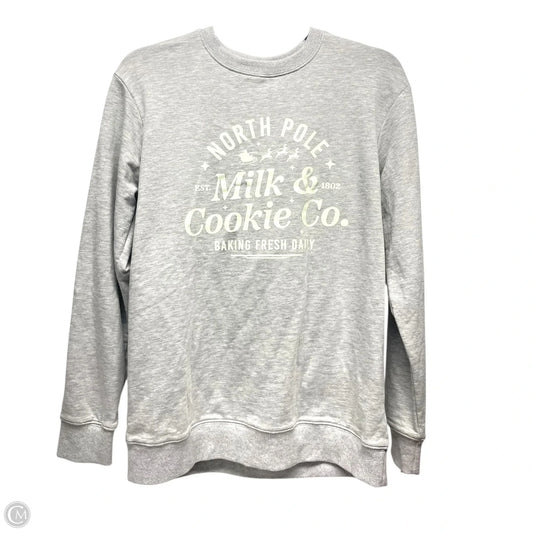 Sweatshirt Crewneck By Clothes Mentor In Grey, Size: S