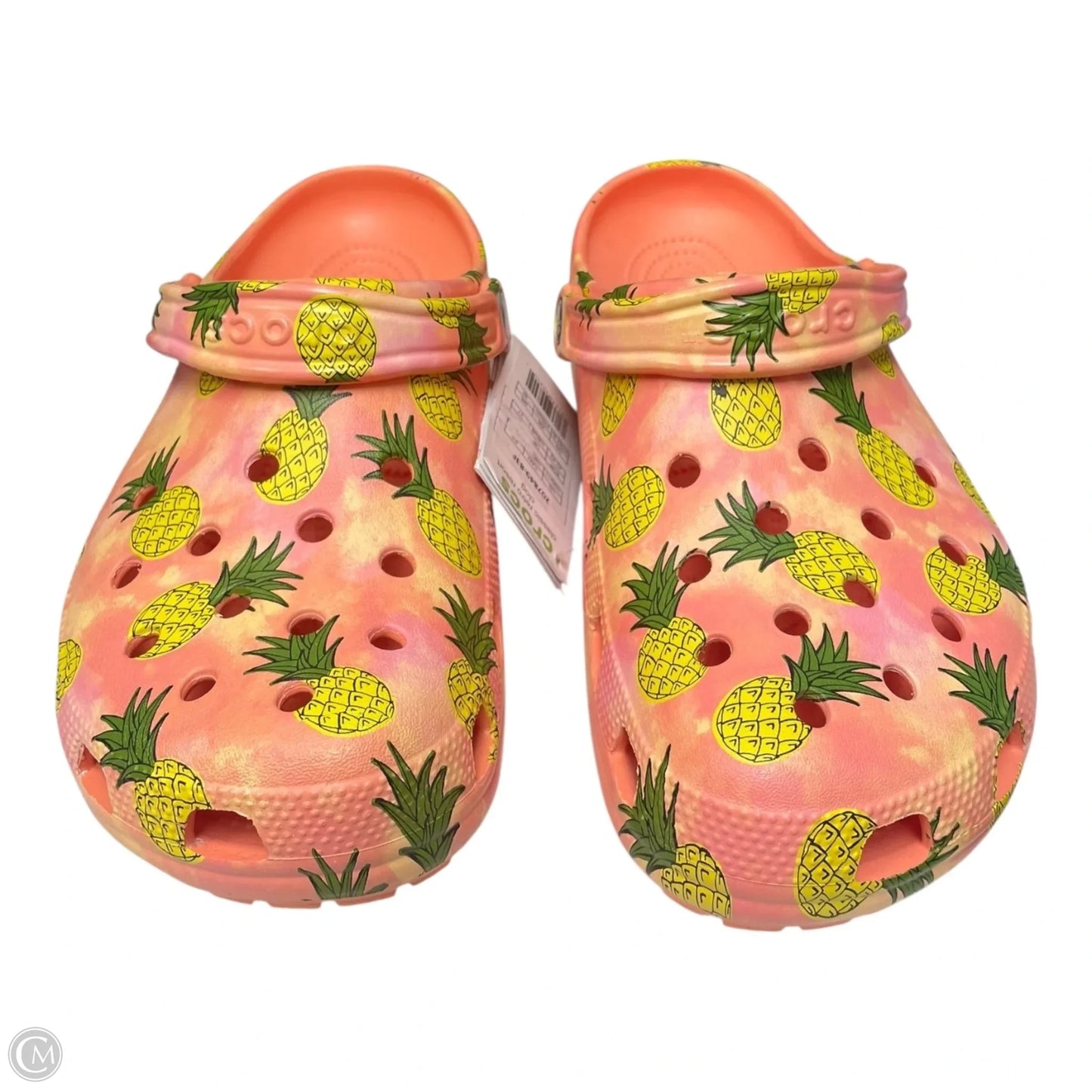 Shoes Flats By Crocs In Orange & Yellow, Size: 11