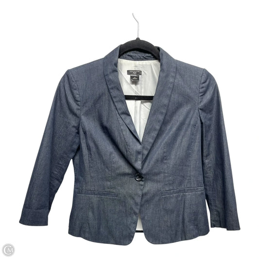 Blazer By Ann Taylor In Blue Denim, Size: 0p