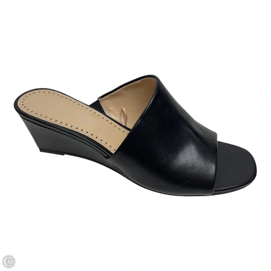 Sandals Heels Wedge By Adrienne Vittadini In Black, Size: 9.5