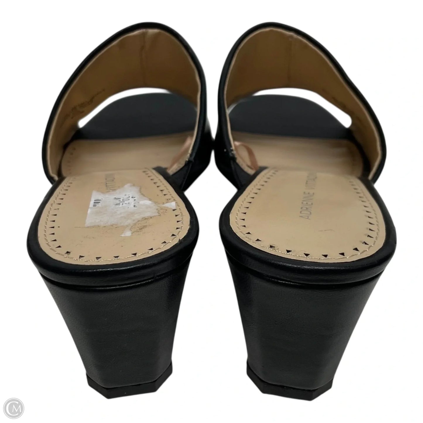 Sandals Heels Wedge By Adrienne Vittadini In Black, Size: 9.5