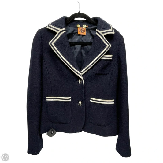 Blazer Designer By Tory Burch In Navy, Size: S